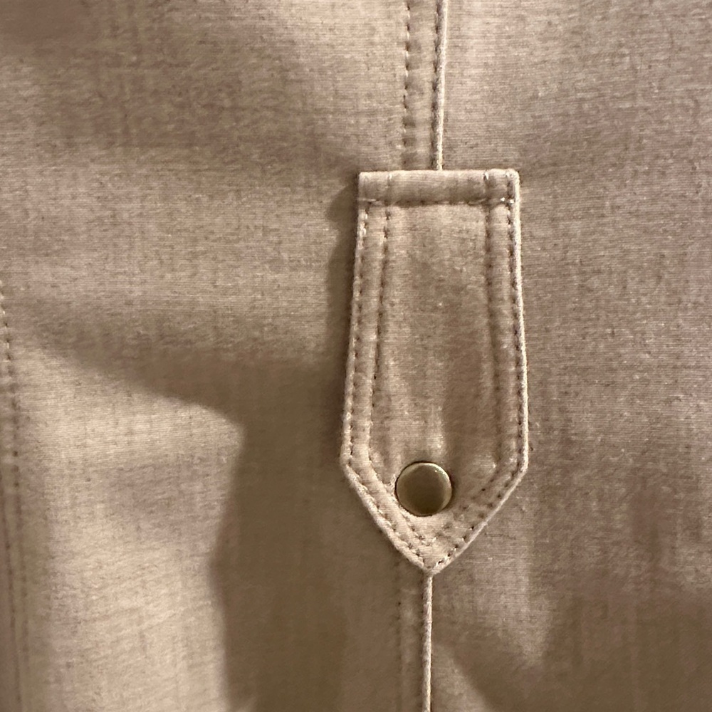 Calvin Klein Beige Sleeveless Button-Front Utility Dress - Picture 6 of 8